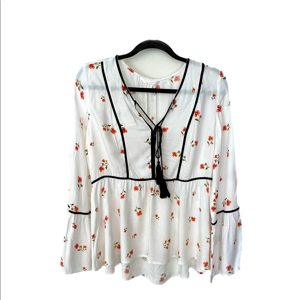 Lc Lauren Conrad Long Sleeve floral Blouse